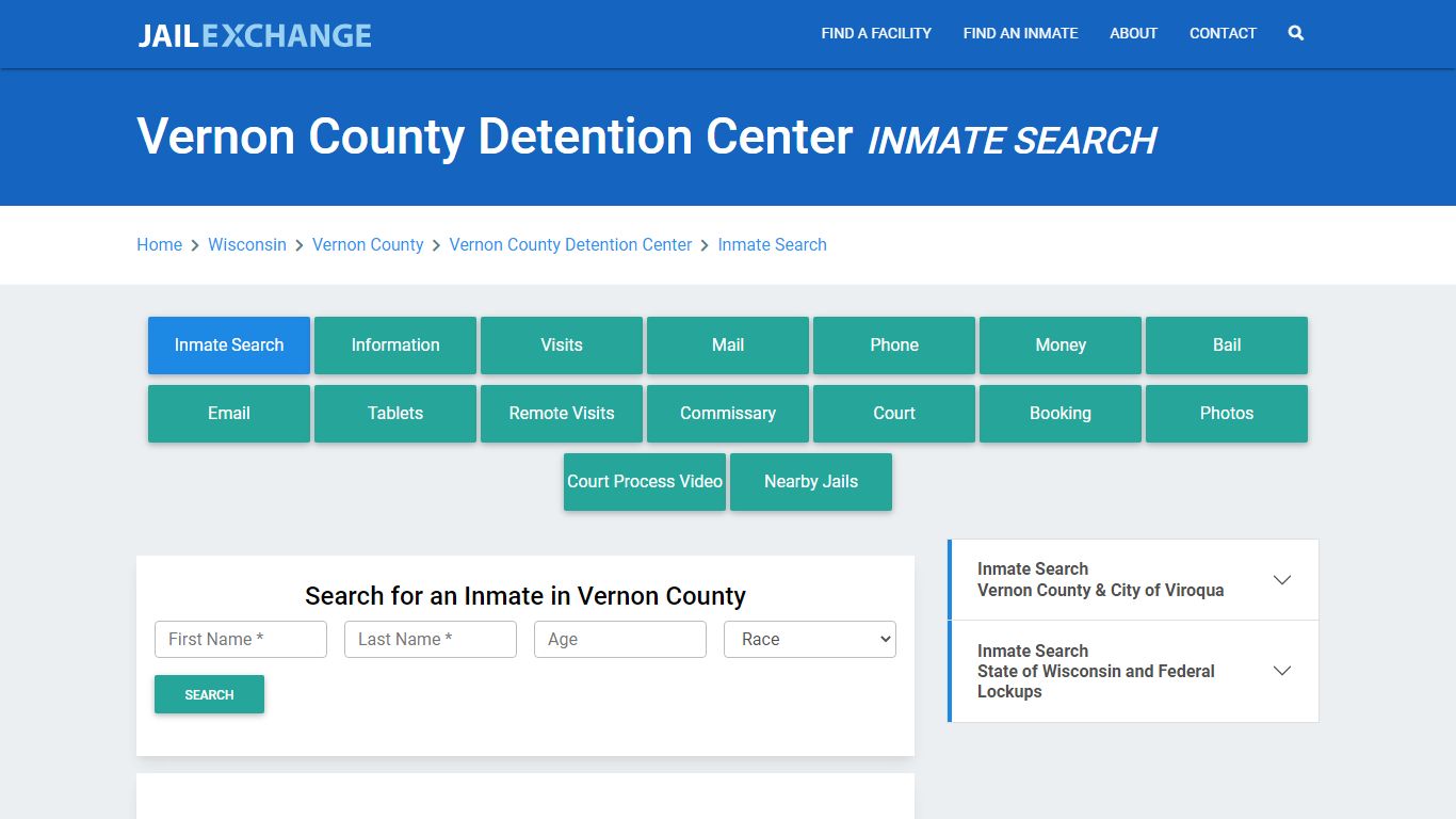 Vernon County Detention Center Inmate Search - Jail Exchange